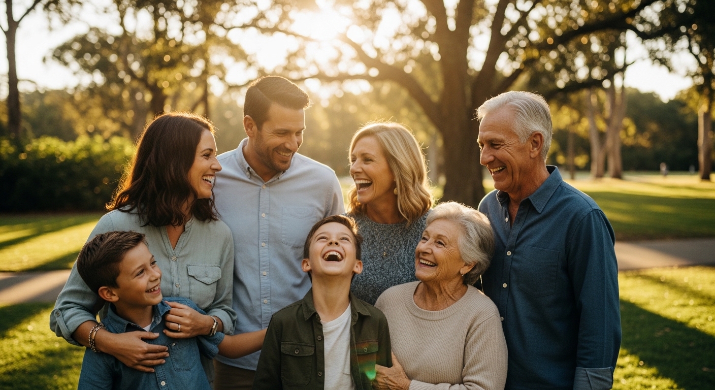 Família feliz com plano de saúde ideal